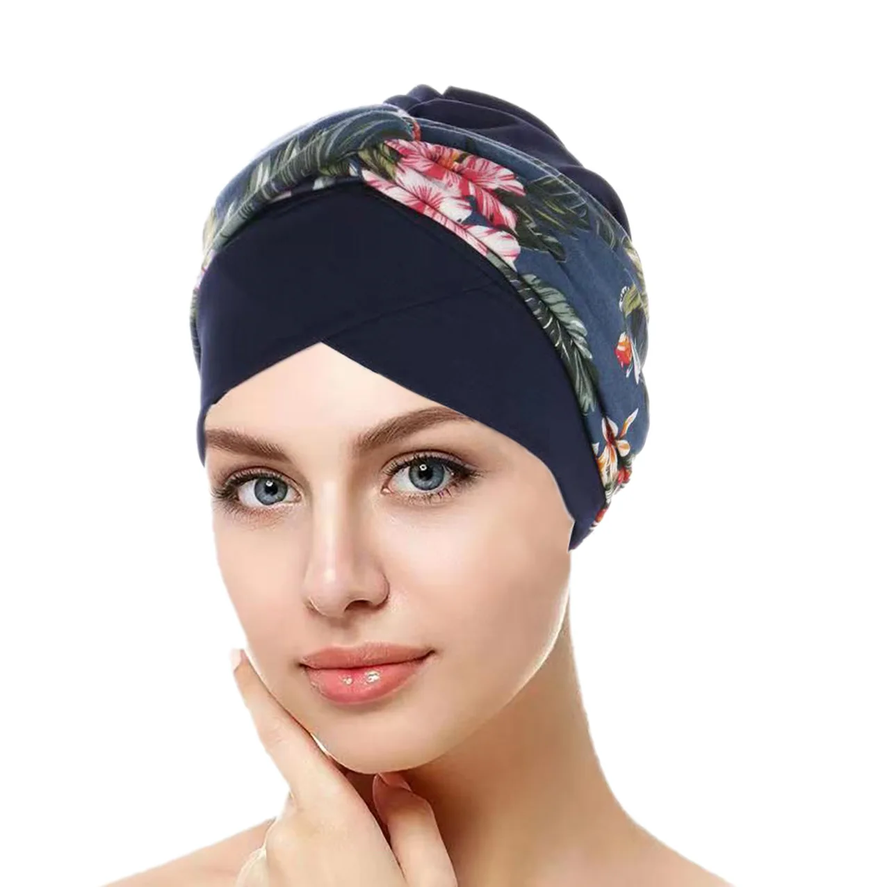 Muslimische Frauen Twist Knot Chemo Cap Krebs Hut Turban Hut Hijab Motorhaube Kopftuch Wrap indischen Hut Mützen Schädel arabische Islam Kappe