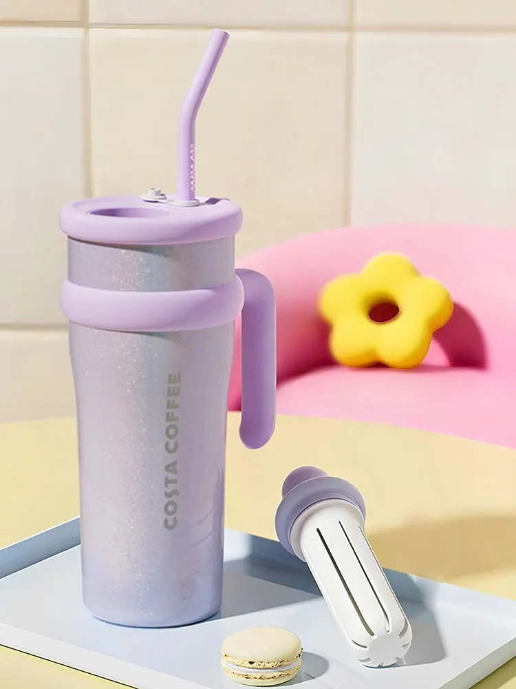 COSTA Giant 2.0 Vacuum Insulated Tumbler - Caramel Milk Coffee + Happy Puppy Corgi Plush（1.25L）