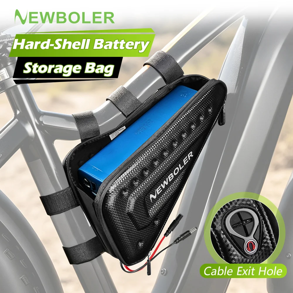 3L Waterproof E-Bike Triangle Battery Bag Bike Frame Storage Bag MTB Road Bike Triangle Bag Black Cycling Accessory Side Pocket