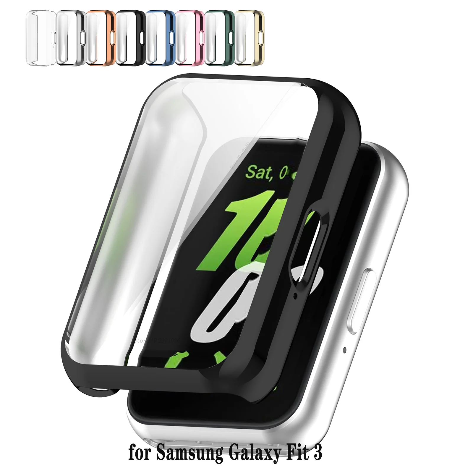 Coque souple pour Samsung Galaxy Fit 3, protection plein écran en TPU, coque pare-chocs, housse de protection pour montre intelligente