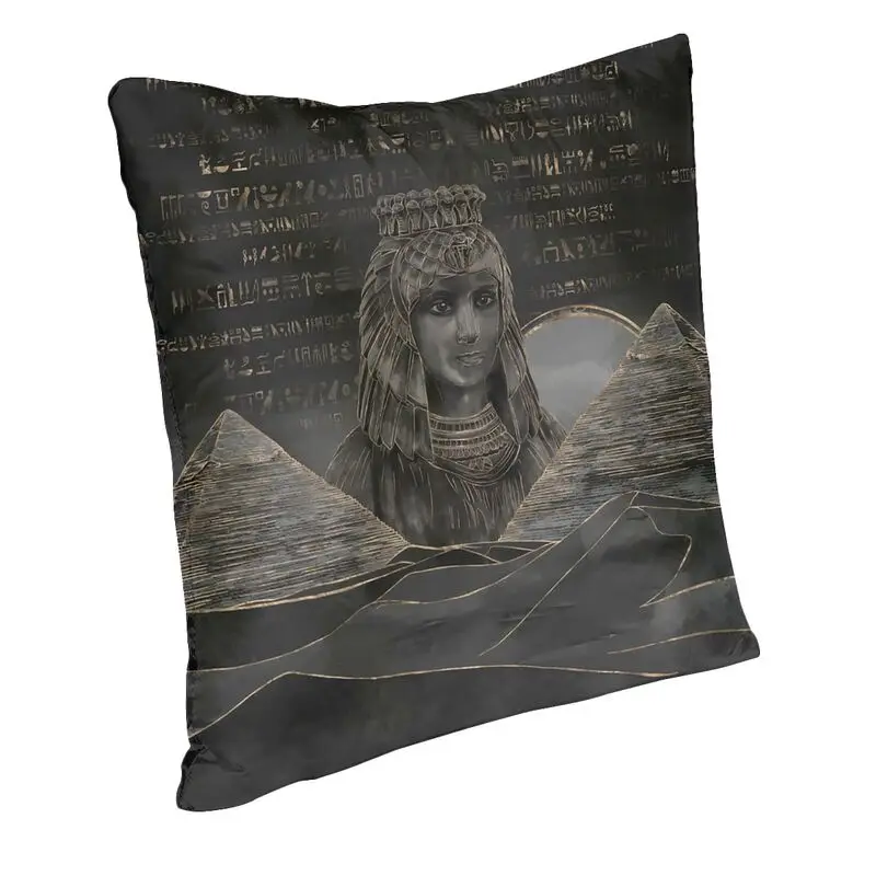Cleopatra On Egyptian Pyramids Landscape Cushion Cover Double-sided Print Throw Pillow Case Living Room Pillowcase Decoration