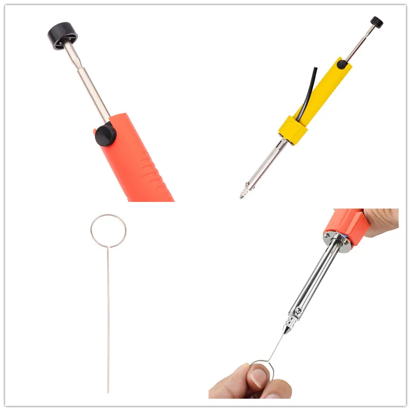 

[TL][TL]Electrothermal Vacuum Solder Sucker 110-220V EU US Durable Desoldering Pump Soldering Iron Pen Dual Purpose Repair Tool
