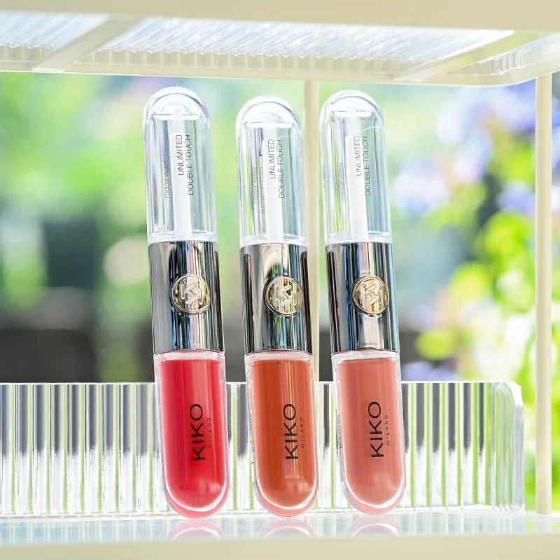 NEW Double Headed Lipstick Transparent Mirror Lip Gloss Non-Fading Lip sticks Milk Tea Bean Paste Sexy Plump Lip Glaze Makeup