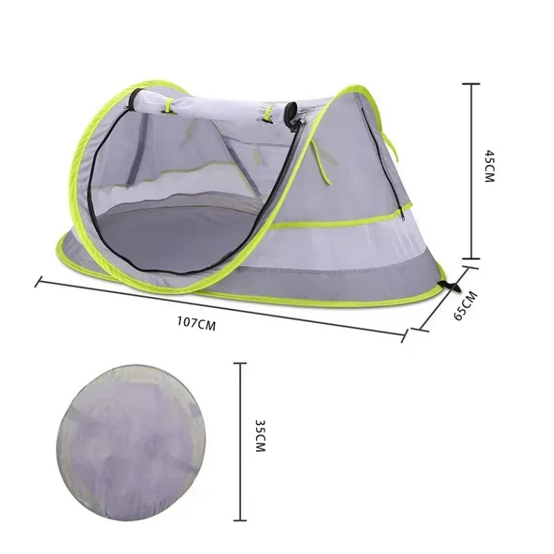 Imagem -03 - Dobrável Anti-mosquito Baby Beach Tent Mobile Bed Quick Open Tent Acampamento ao ar Livre Indoor Instalação Gratuita Novo