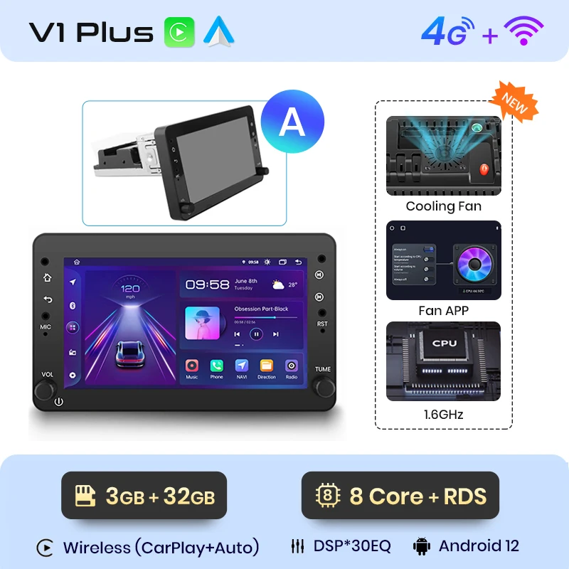 Junsun Draadloze CarPlay Android Auto Autoradio voor Alfa Romeo 159 Brera spire Sportwagon GPS Auto Smart Systemen Smart Auto