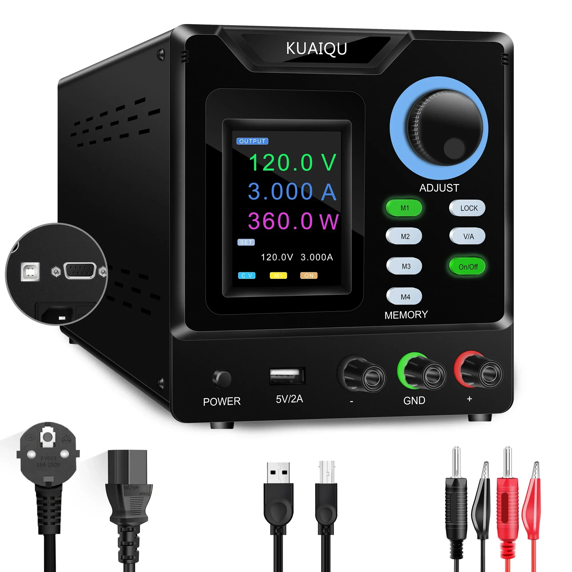 120V 3A 360W Switching Power Supply SPPS-D1203 Storage Memory Color Screen AC DC Voltage Regulator SMPS