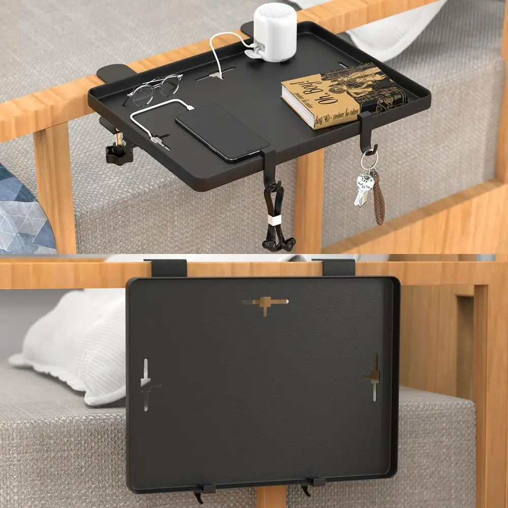 

Adjustable Bedside Shelf with Cup Holder - Black Bunk Bed Organizer for Dorm Room mesa de noche bedroom furniture mesas de noche