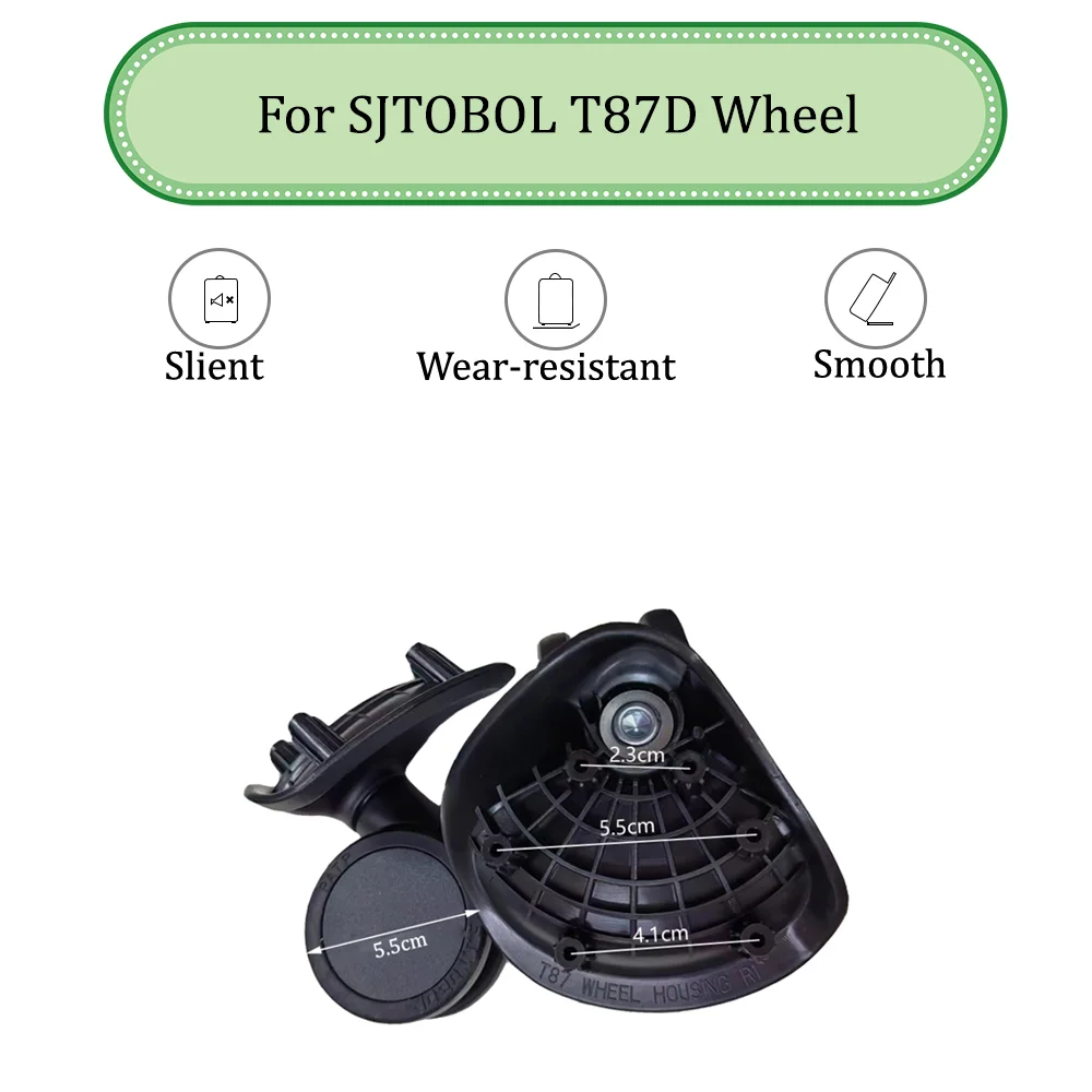 

For SJTOBOL T87D Universal Wheel Replacement Suitcase Silent Smooth Shock Absorbing Durable Convenient Accessories Caster Wheels