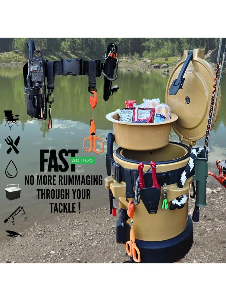 Praca, wędkarstwo, polowanie i rekreacja - wytrzymałe lodówki kubełkowe z organizacją. Przechowywanie żywności, wody i sprzętu