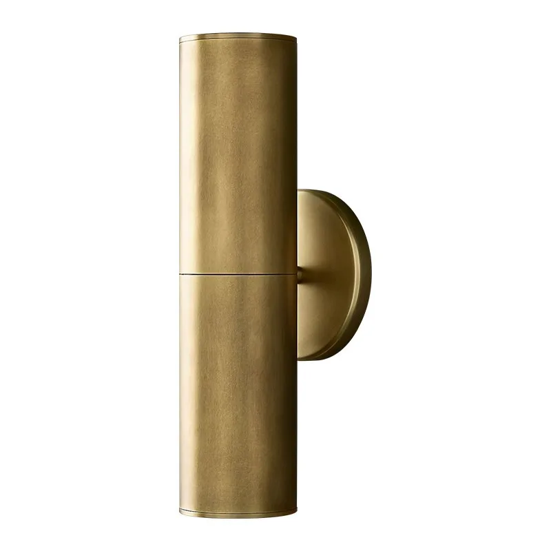 American retro all-copper wall lamp, post-modern minimalist designer creative staircase corridor aisle living room bedroom