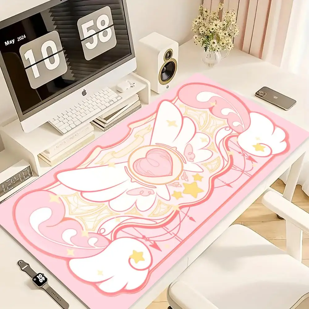 

Pink Kawaii Mouse Pad Large Size Rubber Base Anti-slip Desk Accessories Mousepad for Office & Gamer Keyboard Mats Decor Mat Mats