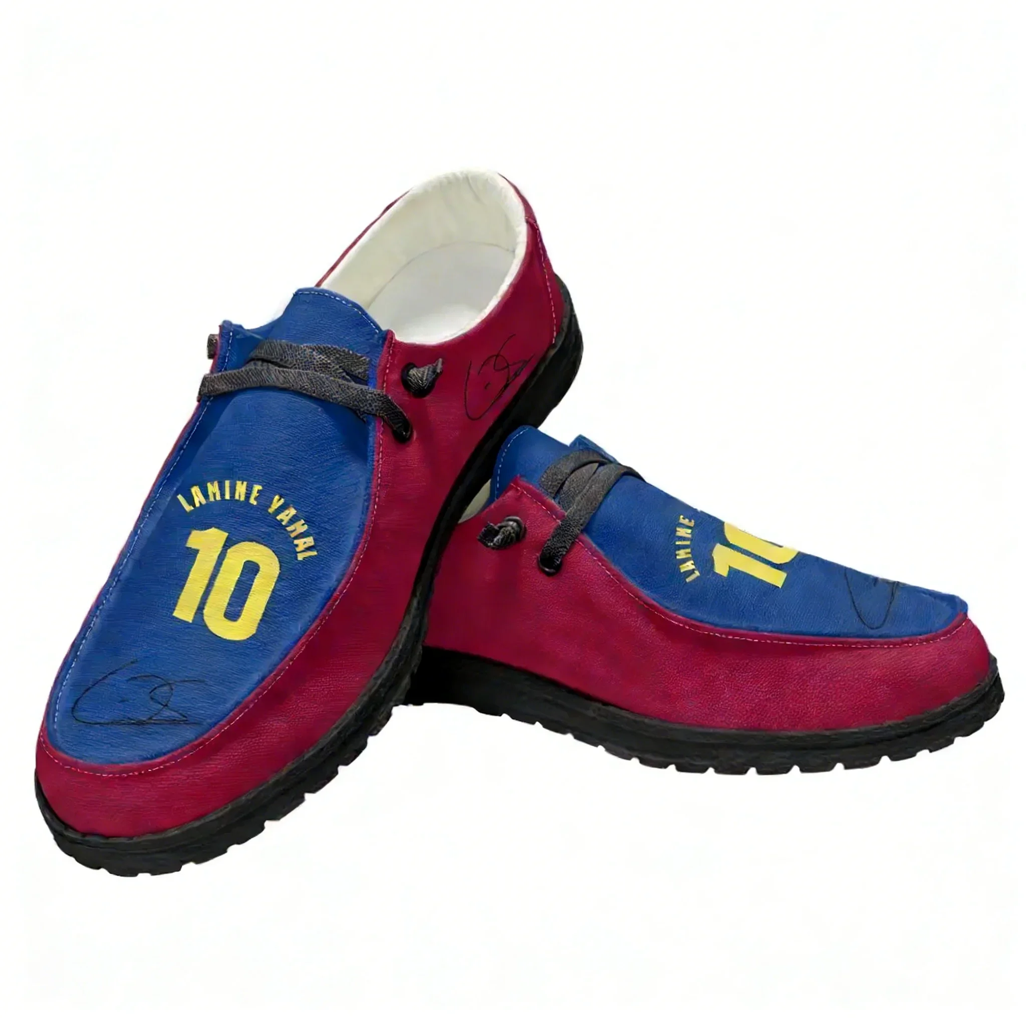 Yamal No.10 Loafers Men Woman Youth Casual Shoes Spain Soccer Star Lightweight Flat Footwear Custom Made Shoe Black 2025