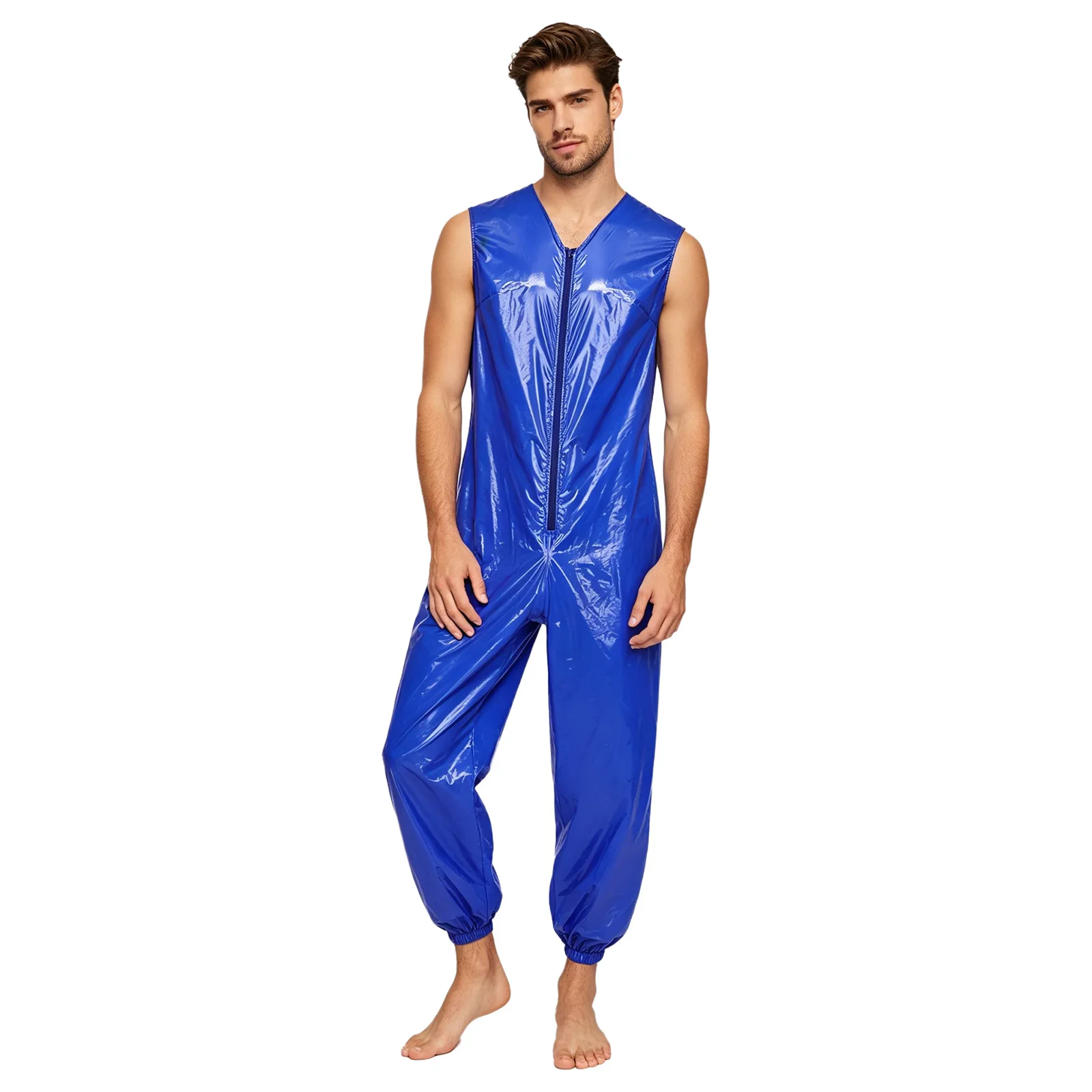 Wasserdichter Windelüberzug für Herren, adaptabler Overall, Badeanzug, ärmelloser Body mit Reißverschluss, elastische Beinöffnung, einteiliger Overall – Detail 22