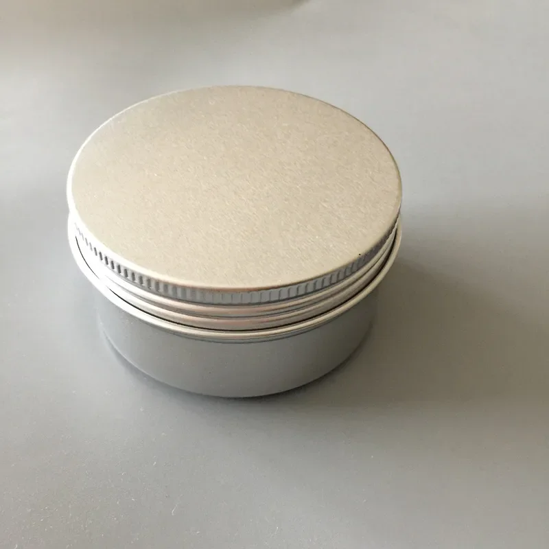 

hot sale different colour aluminum jar metal cream jar silver aluminum tin metal Threaded cosmetic aluminum container jars
