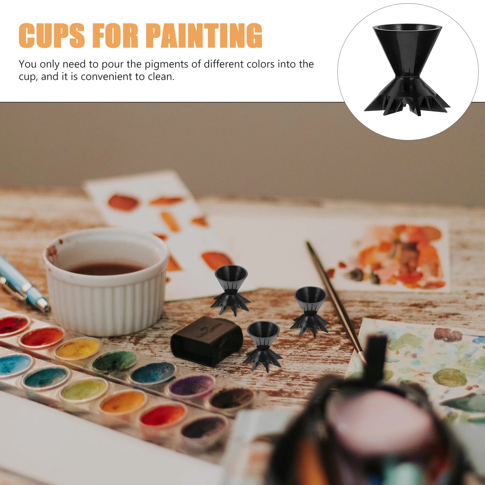 

6Pcs Beautiful Paint Pouring Cups Long Service Time for Artistic Creations Funnel Cups Mixing Pouring Cup Painting Supplies