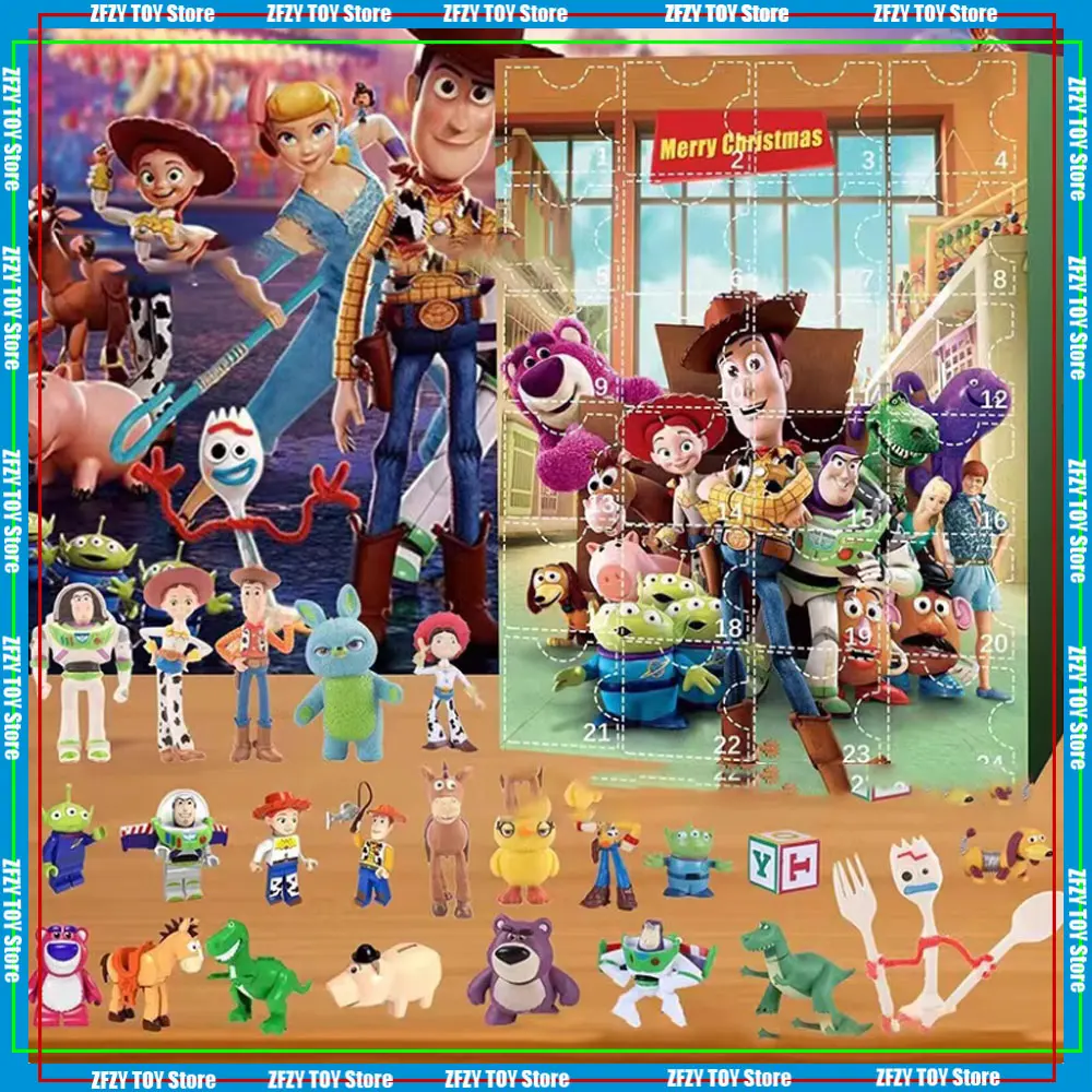 

Disney Toy Story 24 Christmas Advent Calendars Surprise Cartoon Action Figure Countdown Anime Peripheral Children's Toy Gift