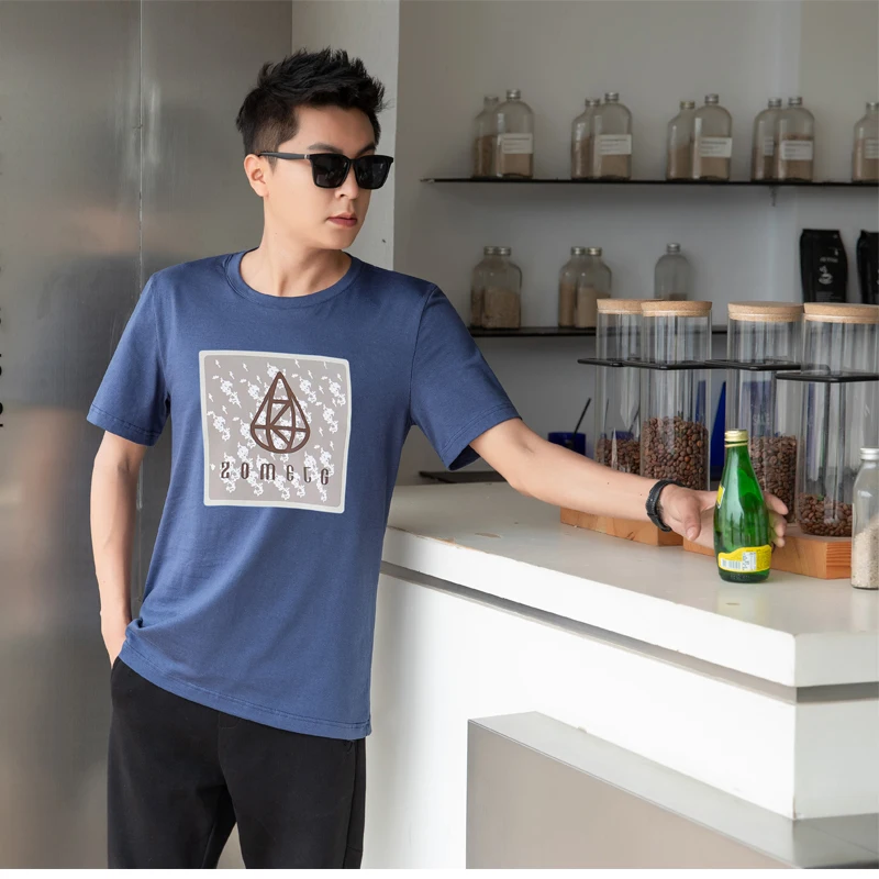 Camiseta de algodón para hombre, ropa cómoda, cómoda