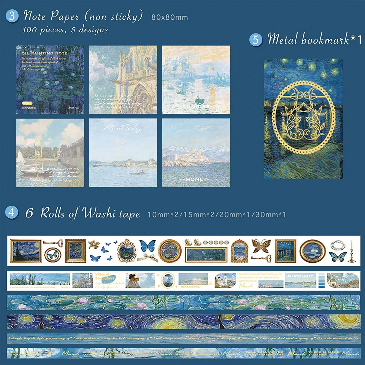 미적 스크랩북 저널링 키트, 빈티지 유화 B6 노트북 스크랩북 용품, 아트 스티커, C