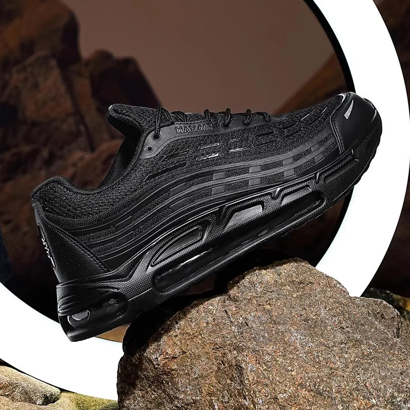 

Men's Running Shoes Sports Casual Footwear Breathable Mesh Upper Lightweight Anti-Slip Fitness Walking Shoes Gym Training Shoes