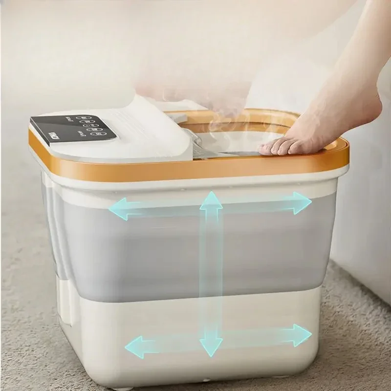 Folding Foot Bath Tub Automatic Heating Foot Soaking Basin Home Use Constant Temperature Electric Massage Tub Ideal Gift