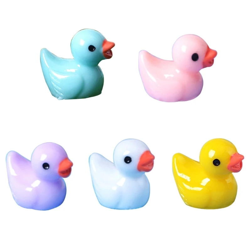 50pcs Resin Mini Cartoon Duck Flat Back Dollhouse Diy Embellishments Tools