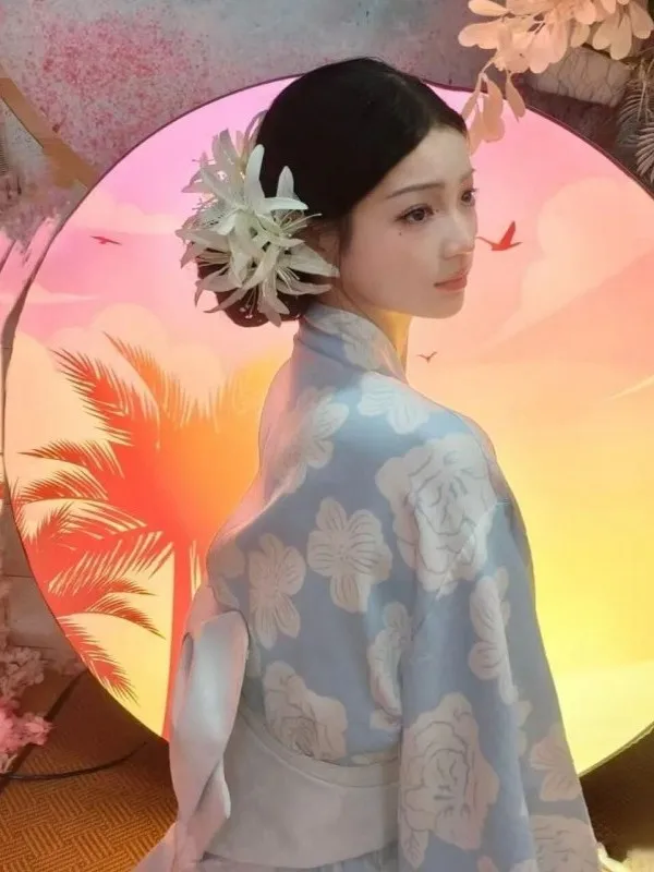 

Новое многоцветное традиционное японское кимоно для фотосессий, в стиле «Богиня», обновленный дизайн для молодых женщин 18-25 лет