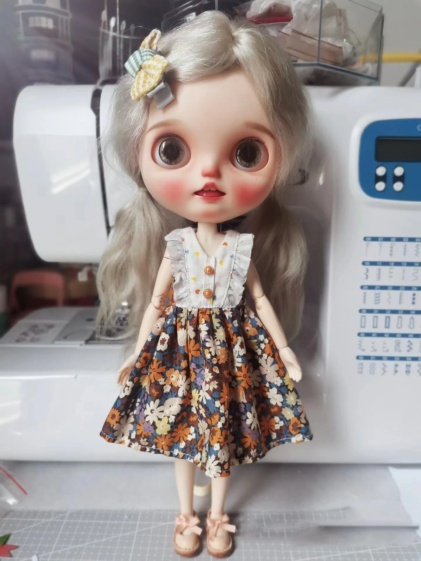 

BJD Blythe Clothes Fancy flower skirt dress 1/6 30cm Dolls (Fit Pullip,Ob24,、Licca,)