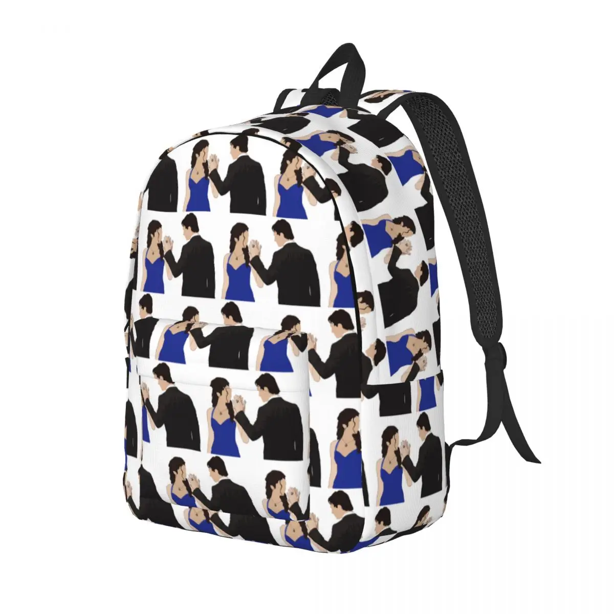 The Vampire Diaries Damon Salvatore And Elena Backpack Daypack Large Capacity Kids BookBag School Bag Shoulder Bags Men Women