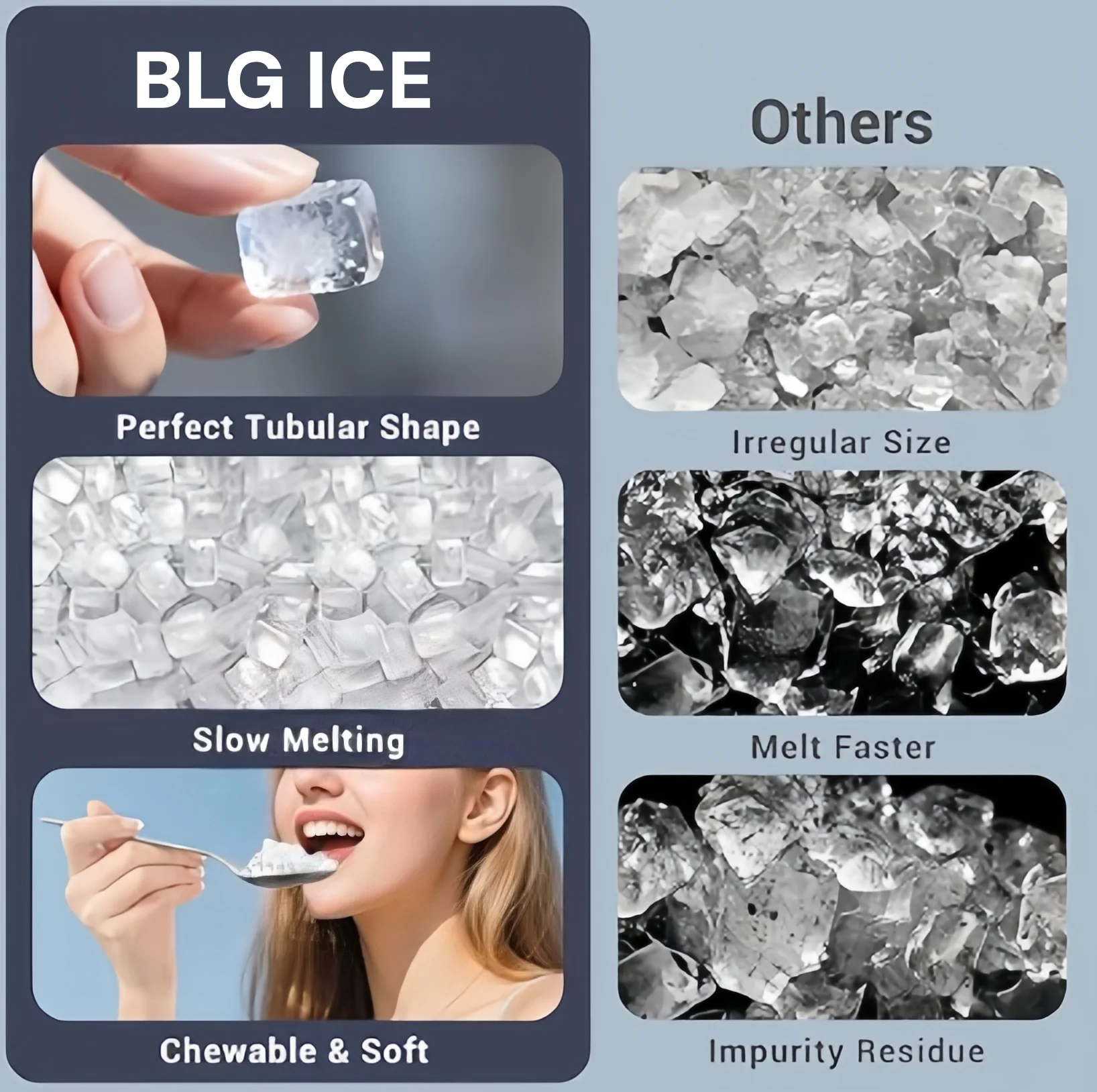 Nugget Ice Maker Easy to Clean Continuous Operation, for Snack Bars and Bubble Tea Shops, Confirm Availability Now