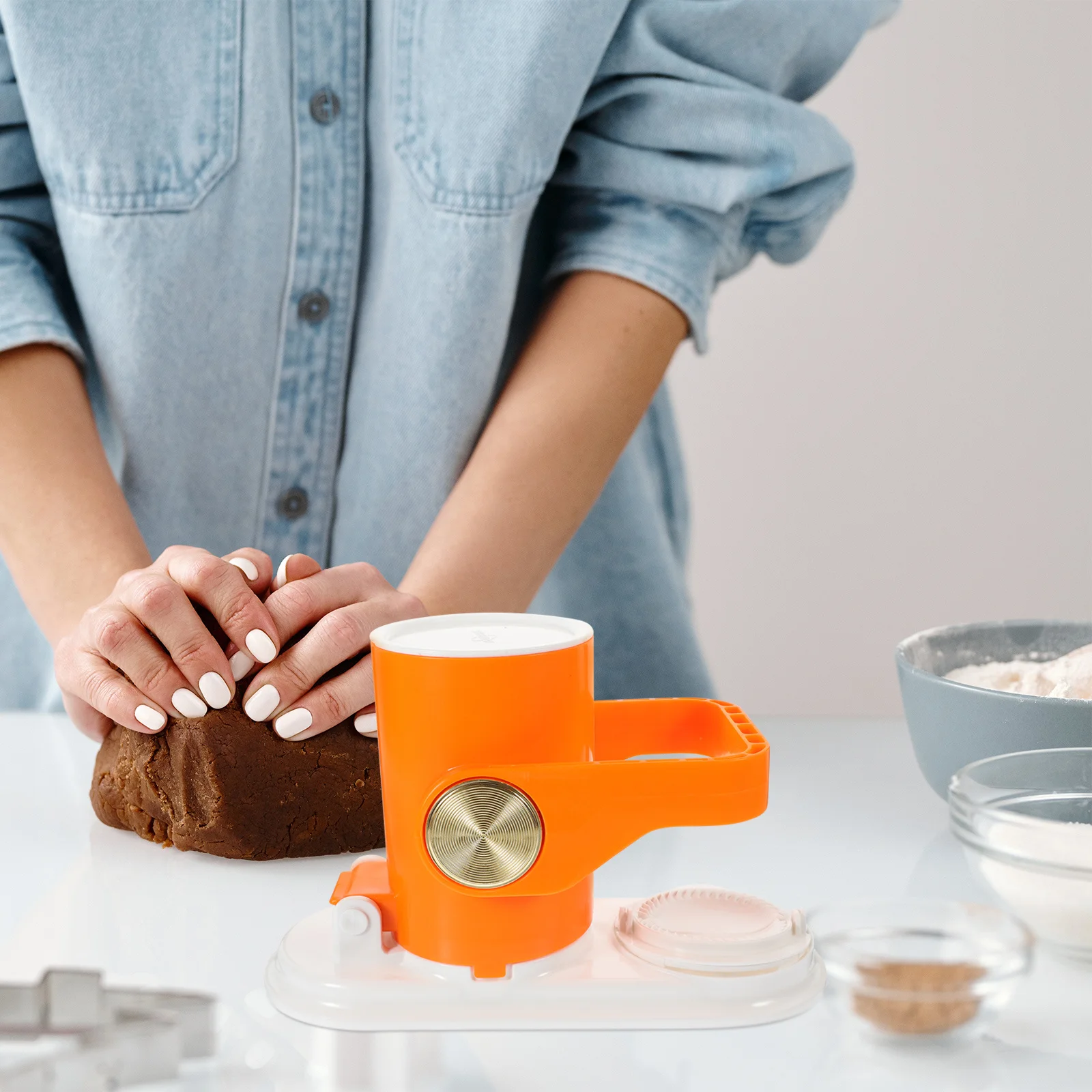 

Manual Dumpling Skin Presser Multi-Functional Dumpling Maker Convenient Ergonomic Handle Design for Baking Pastry Mould Homemade