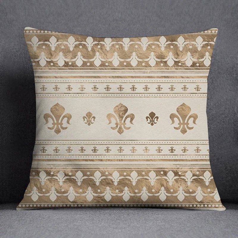 New Pillow Cover European Style Light Luxury Family Style Car Sofa Bedroom Pillow Waist Pillow Cover Cusion Cover