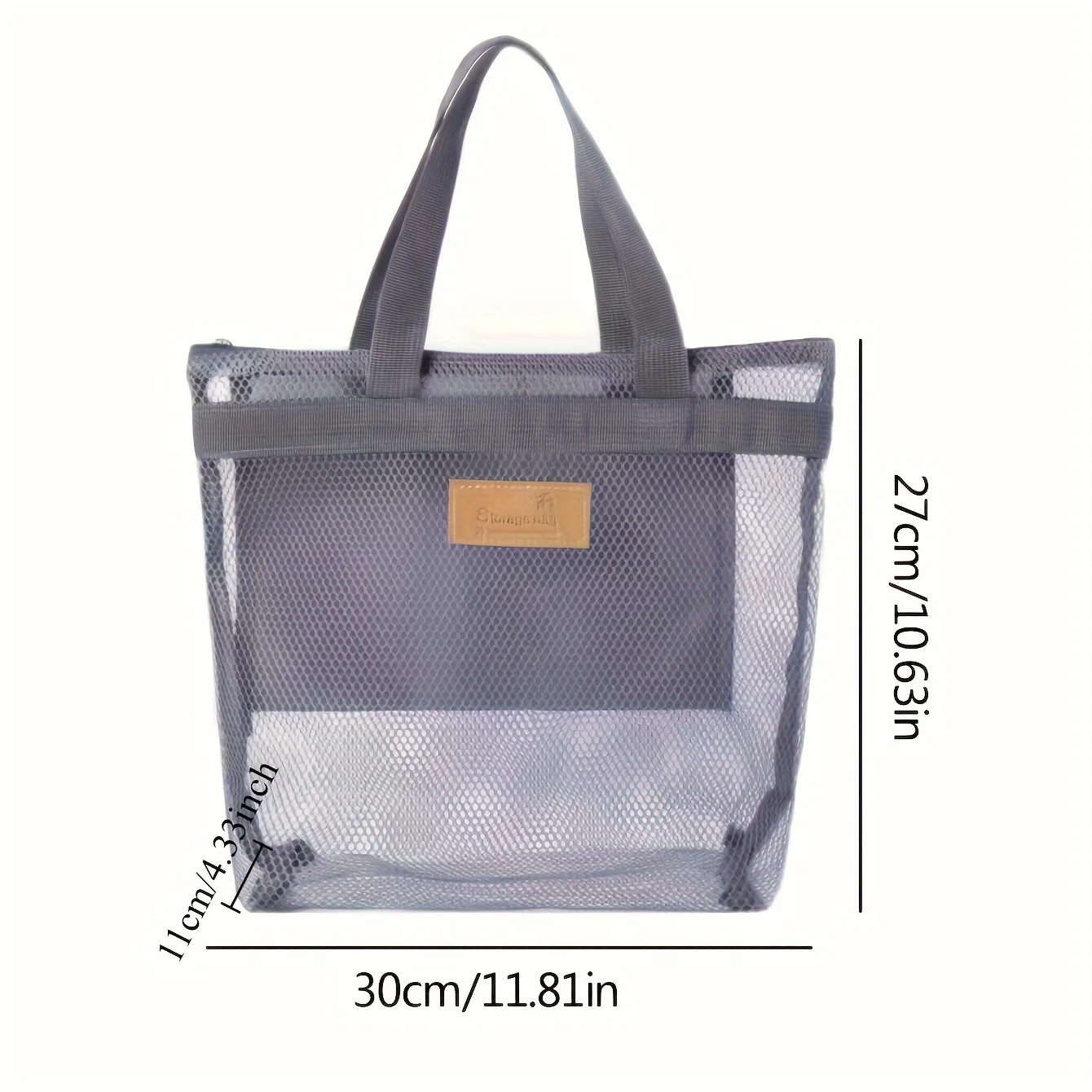 1pc Travel Beach Bag, Mesh Storage Bag, Toiletry Bag, Gym Bath Cosmetic Bag, Portable Outdoor Wash Swimming Bag, Travel Bag