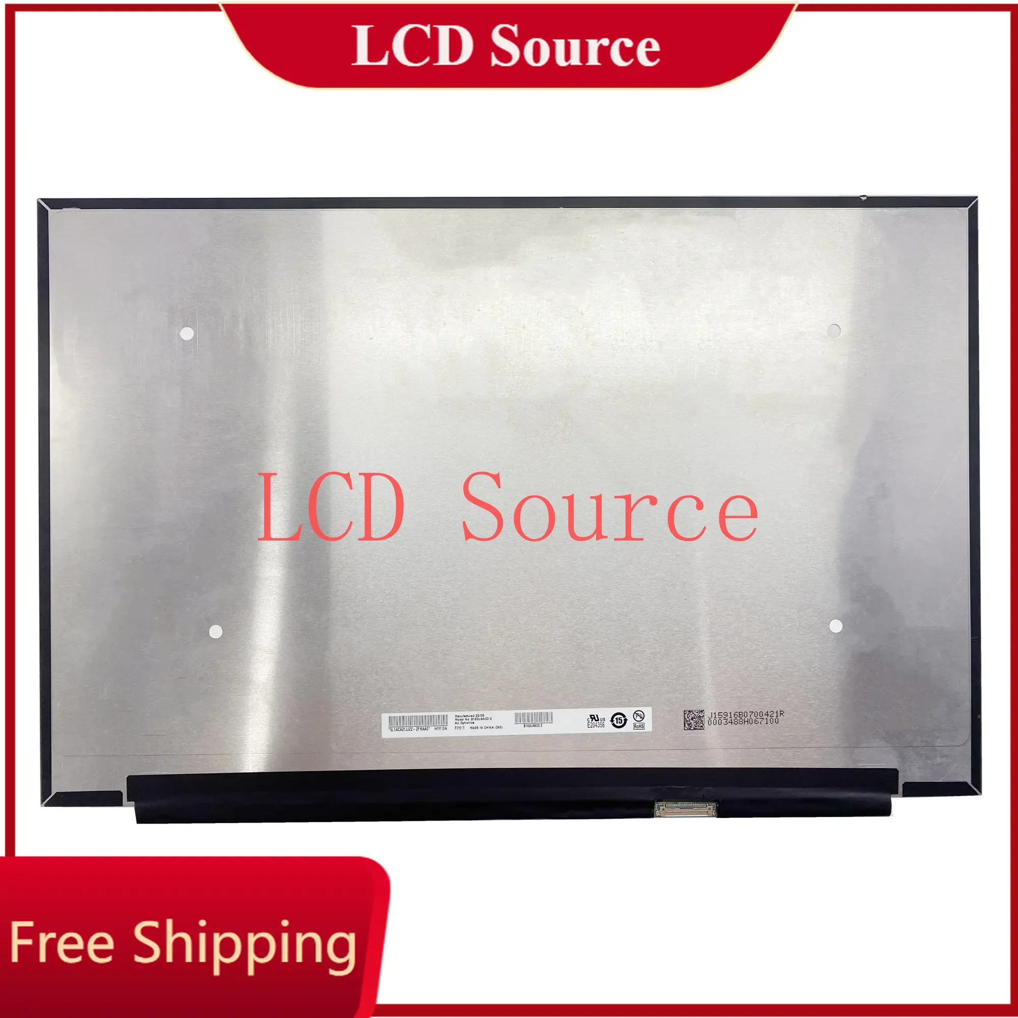 

B160UAN03.3 16.0 inch 1920×1200 Panel Matrix D/PN 0CGDY2 FHD high brightness color gamut Laptop LCD LED Screen