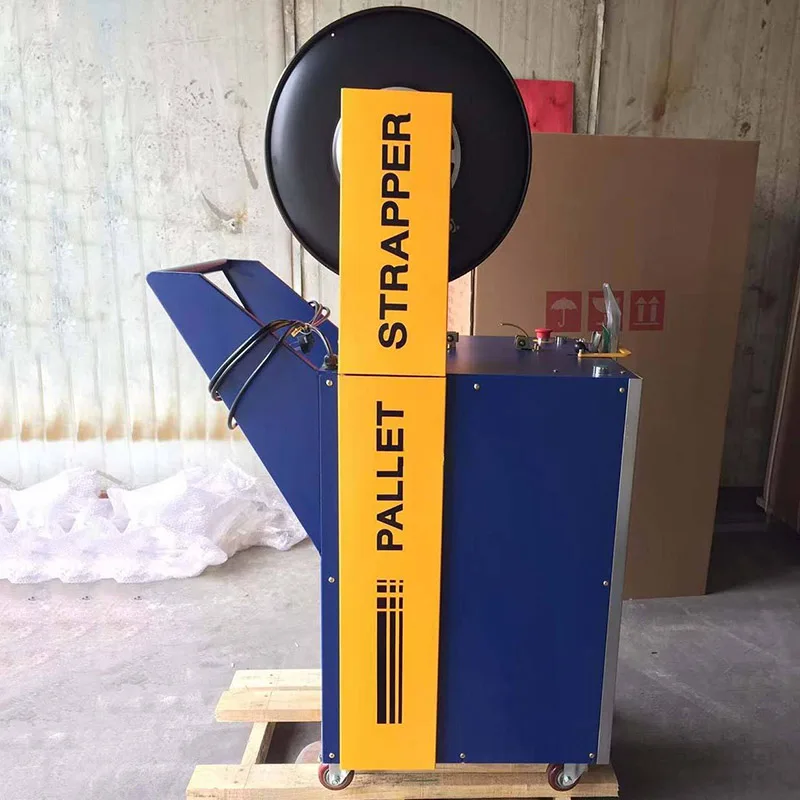 PP Belt Strapping Machine Semi Automatic Pallet Probe Strapping Machine for Threading Bottom