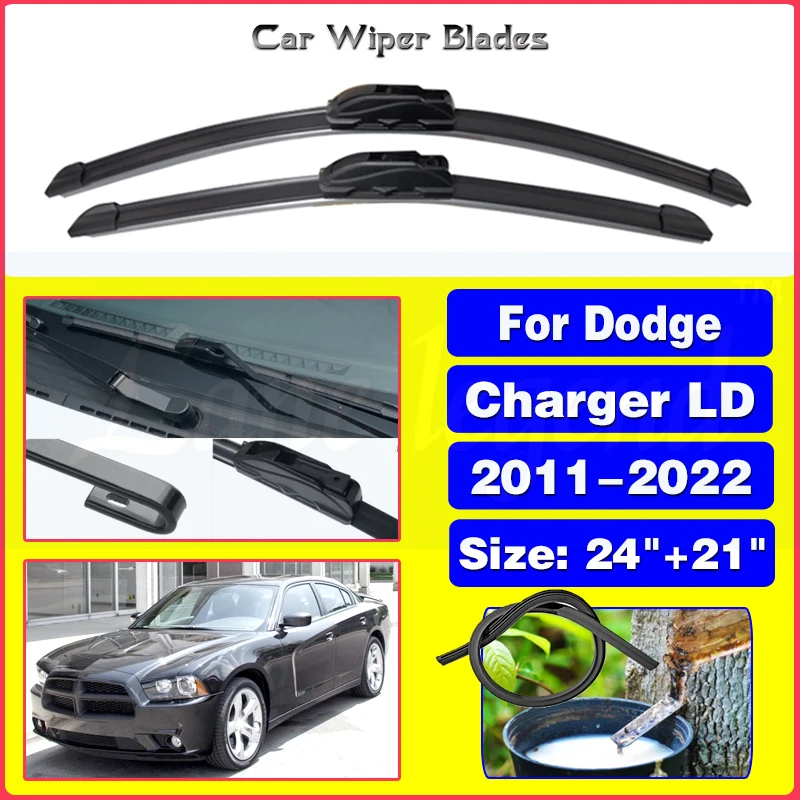 2pcs For Dodge Charger LD 2011 - 2022 Front Window Wiper Blades Cutter Windshield Windscreen Auto Accessories Cleaning U J Hook