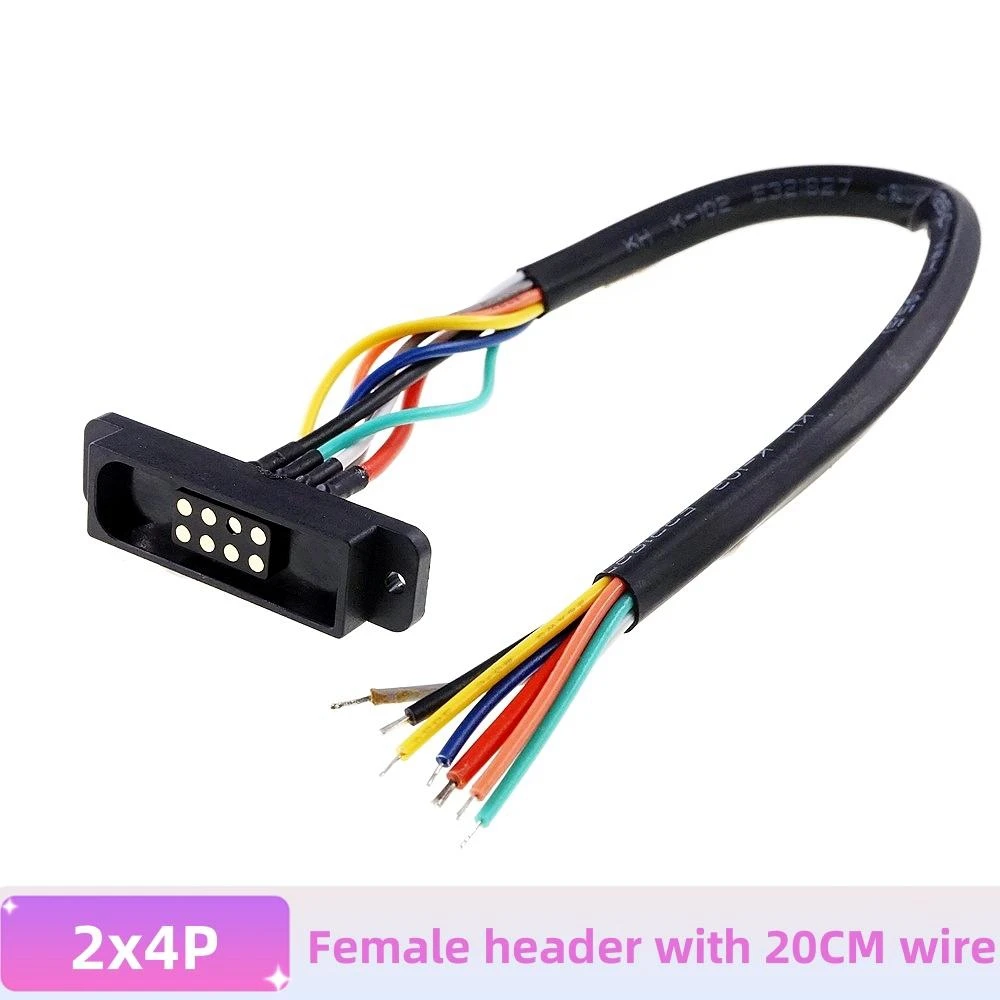1/3/5/20/50 Stück zweireihiger Hochstrom-Magnet-Pogo-Pin-Stecker 8 10 12 14 20-polig männlich weiblich Pitch 2,54 mm DC Power Charging