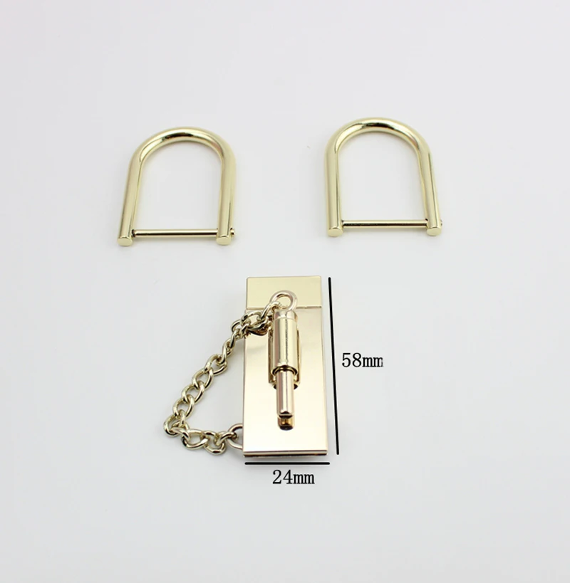 

1-10 sets Hardware accessories D ring screw deduction chain lock luggage twist buckle DIY bag handbags lock