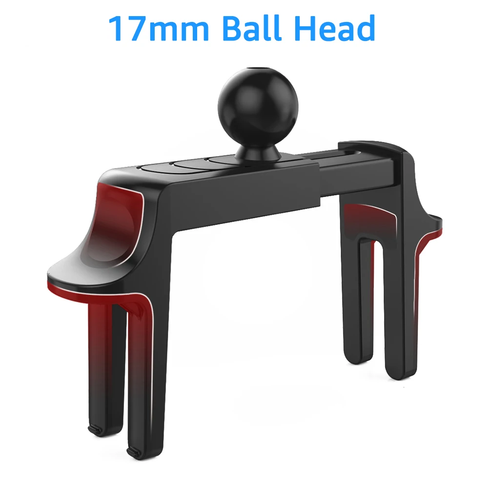 Clip de ventilación de aire redondo Universal para coche, soporte para teléfono móvil, Base de cabeza de bola de 17mm para salida de aire redonda
