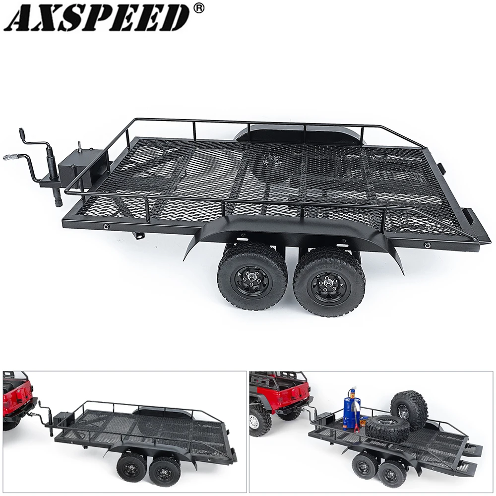 

AXSPEED Радиоуправляемый автомобиль металлический прицеп комплект бункер рамка для осевого SCX10 D90 CC01 F350 HILUX 90034 TRX4 TRX6 1/10 Радиоуправляемый гусеничный автомобиль запчасти