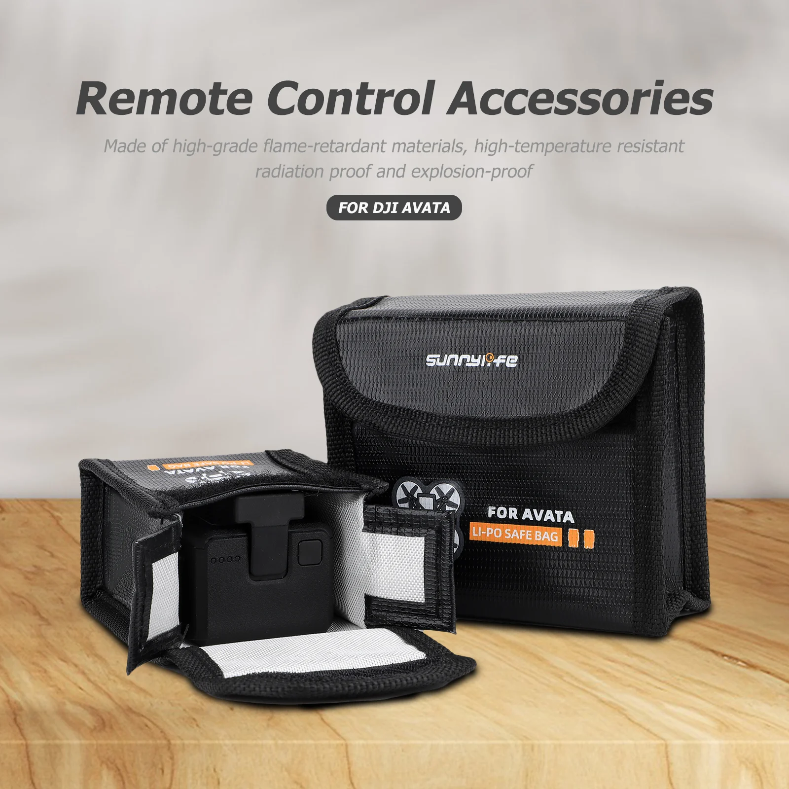 

Портативные аккумуляторные сумки, огнестойкие безопасные сумки для хранения литий, огнестойкие литий-ионные аккумуляторные сумки, экономия места для DJI Avata