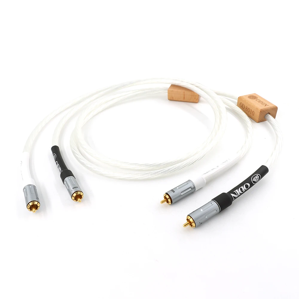 1 pair Hi-End Hifi audio RCA Audio cable with gold plated EZ-204 RCA plug cable hifi RCA interconnect cable