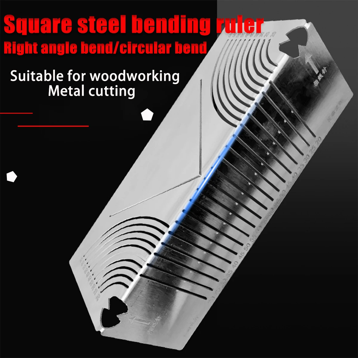 90° steel Flex Angle Arc Marking Tool,Adjustable Linear Arc Dual-Purpose Scriber,Marking Tool for Construction（20-65mm,20-80mm）