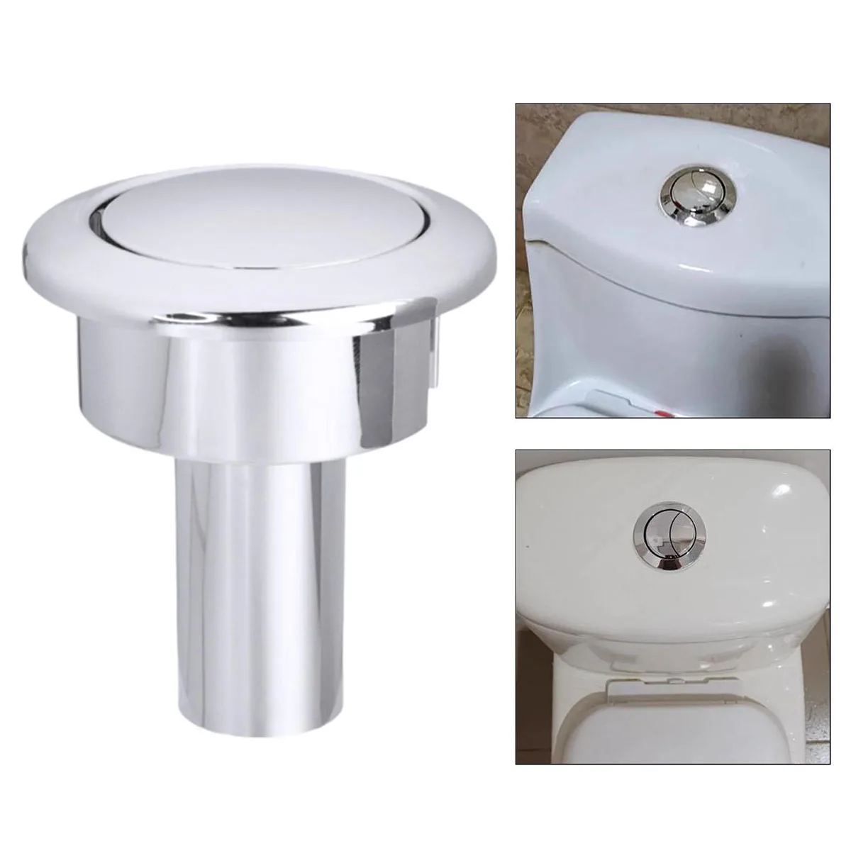 

1Pcs/2Pcs 48mm Toilet Single Push Button Flush Toilet Tank Buttons Accessories ABS Bathroom Toilet Push Button Toilet Valve Home