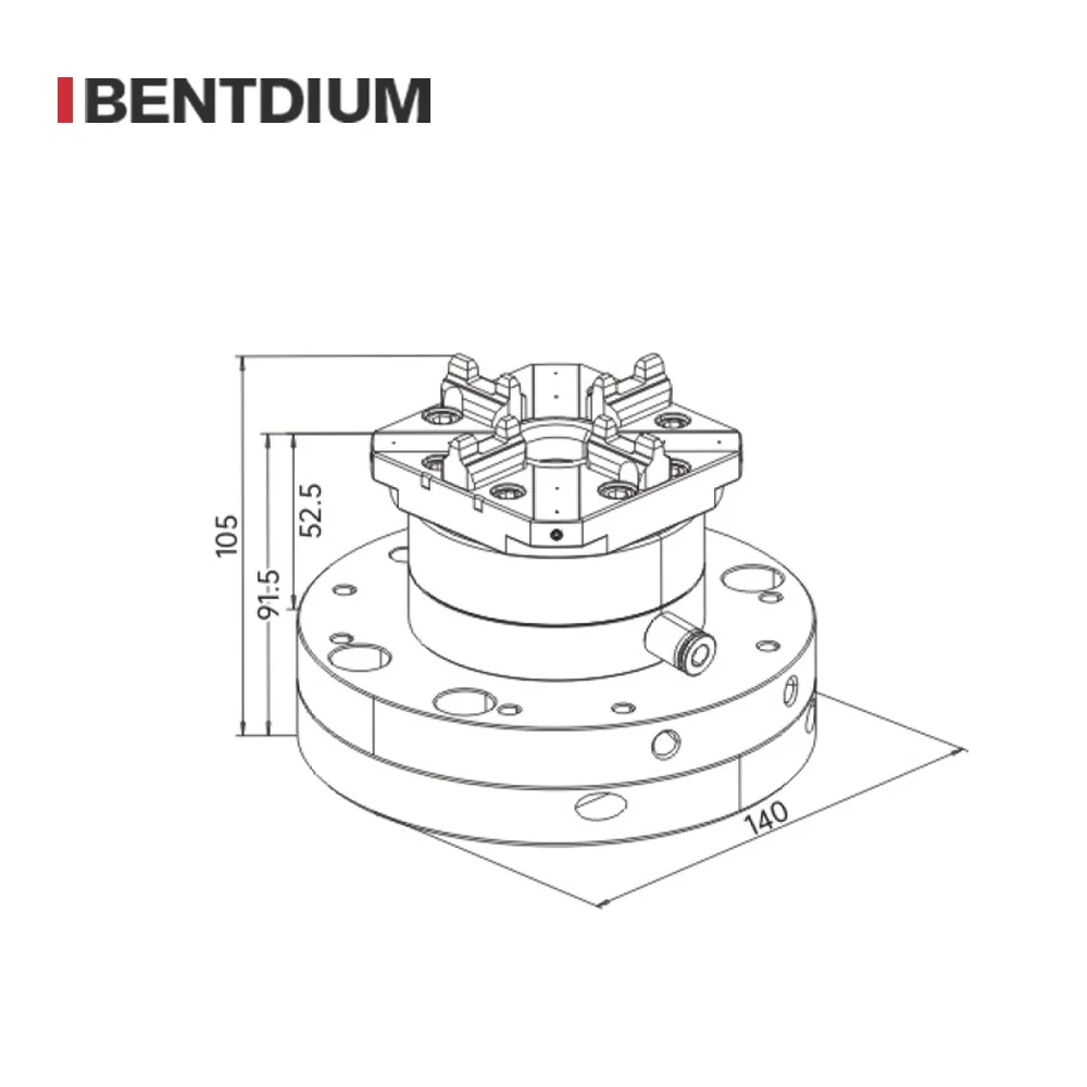 High Quality Best Price D80 rapid-action chuck with EDM base R Type Chuck neumatic / hydraulic EDM lathe chuck 4 jaw