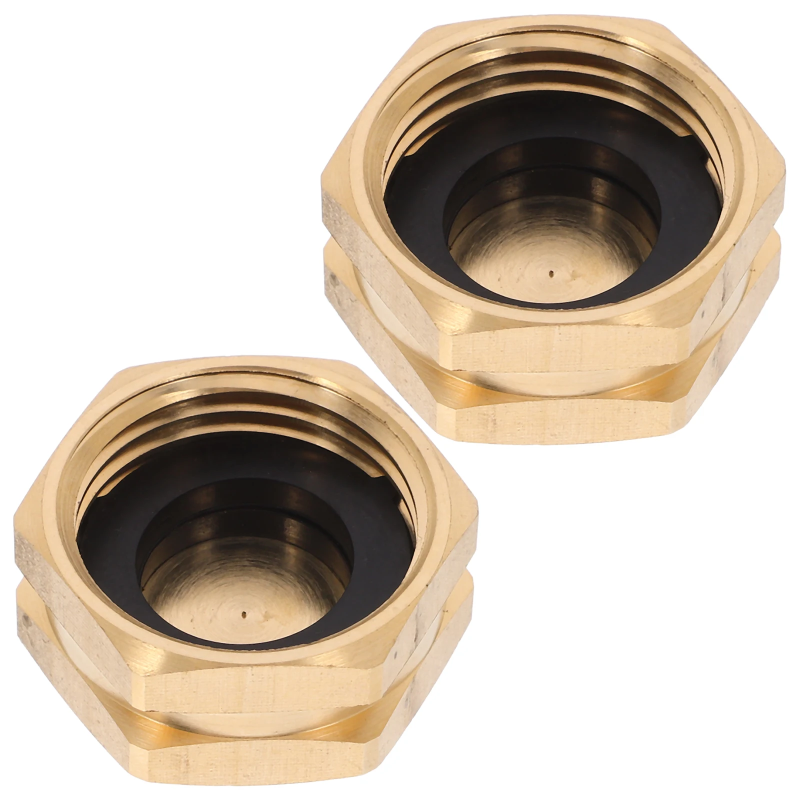 

2pcs Garden Hose End Caps 3/4 Inch Brass Leakproof Nonpressure Plugs for Outdoor Faucets Hose Fittings Accessories