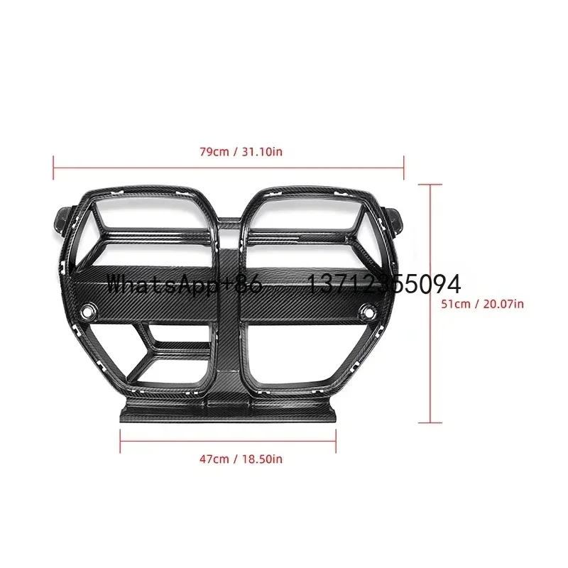 

Dry Carbon Fiber front grill M3 M4 2021 2022 CSL Style car grilles with ACC auto parts M3 M4 G80 G82 G83 Front Buer Grill