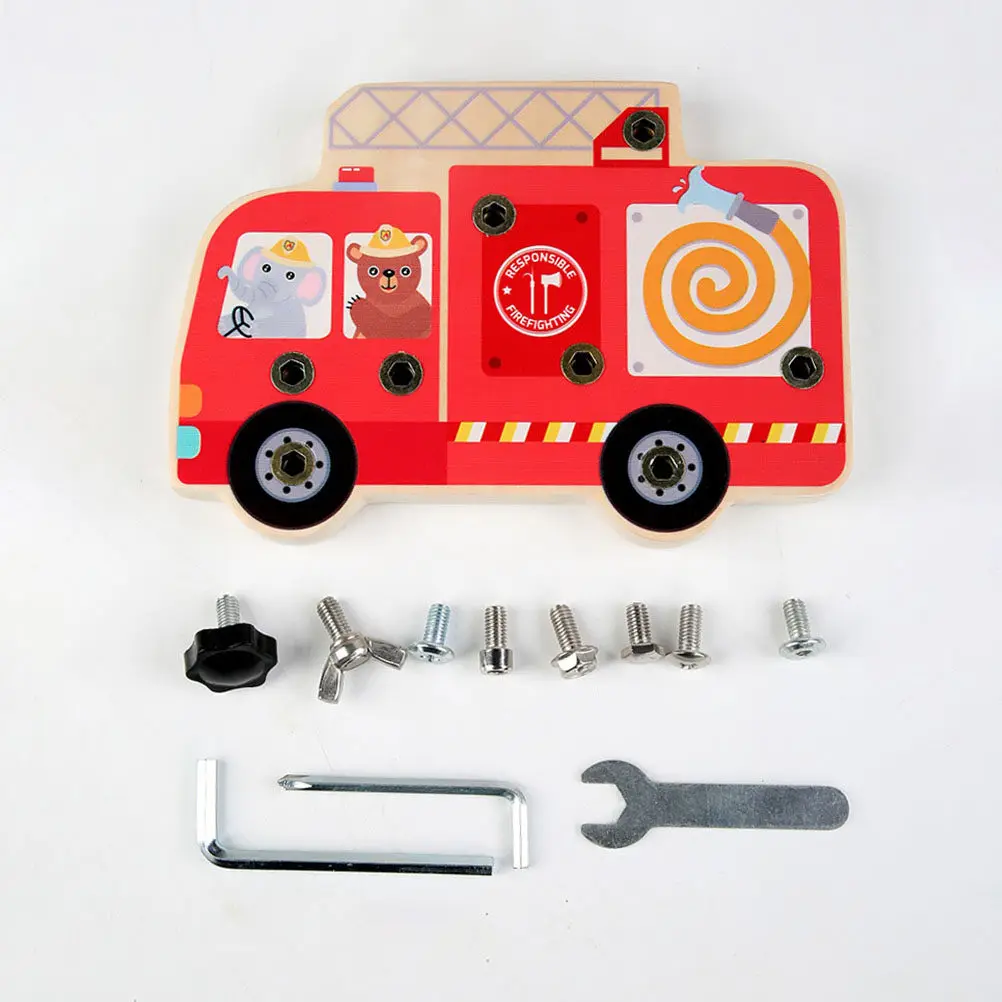 

1Set Wooden Screw Nut Board Educational Busy Board Children Hand Brain Development Early Learning Operate Plaything