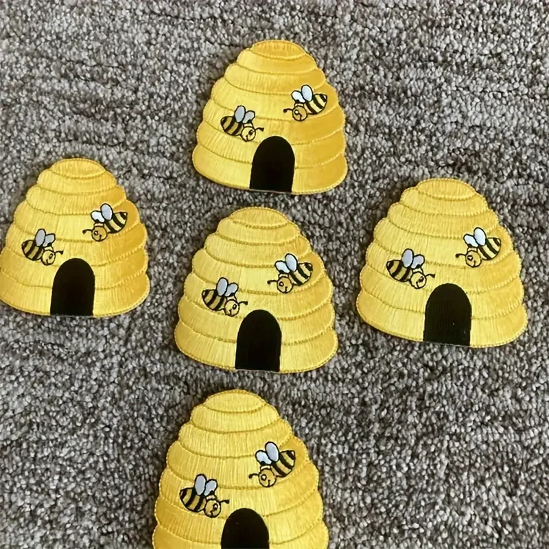 

1 шт., вышитая нашивка с пчелиным улей, железо на милом животном, вдохновляющий значок «сделай сам», подарок для одежды, кепка, сумка, куртка, шляпа дальнобойщика