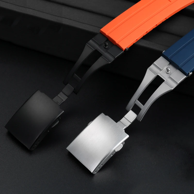 22mm 23mm Arc Mouth watchband For Mido Rubber Watch Strap M005 series for Citizen blue angel black orange blue bracelet