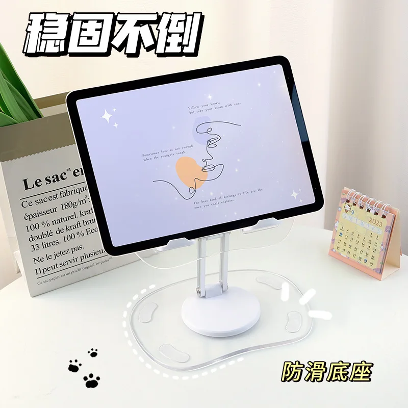 New Crayon Shin-Chan Anime Figures Desktop Rotating Tablet Stand Universal Folding Lifting Stand Lazy Acrylic Phone Stand Gifts